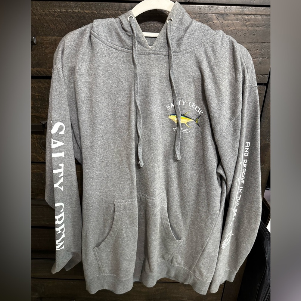Salty Crew Hoodie, Medium, grey